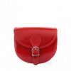 Italian Real Genuine Leather Handbag / Shoulder / Red