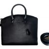 Stylish Black Italian Genuine Leather Handbag