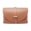 Trendy Italian Genuine Leather Mini / Party Handbag Vera Pelle -brown